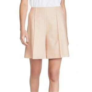 Adeam Japan High Waisted Seamed Shorts In Dusty Rose SZ 4 Side Zip Lined Pockets